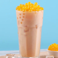 Sirop pour dessert Bubble Tea aux billes de tapioca éclatantes saveur mangue et jus tropical, bouteille de 1,2 kg