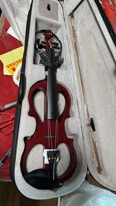 Set <span class=keywords><strong>Violino</strong></span> Elettrico 4/4 di Alta Qualità Fatto a Mano <span class=keywords><strong>per</strong></span> Studenti <span class=keywords><strong>Principianti</strong></span> Silenzioso in Ebano con Occhio Parigino - Product Image 3