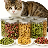 Friandises lyophilisées aux fruits et légumes pour chats et chiens - Soin digestif et gastrique - Saveurs poulet/citrouille/canette - Personnalisable