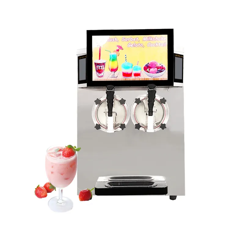 Ticari iyi fiyat yüzlü buzlu içecek makinesi dondurulmuş Slush yapma makinesi buz kahve makinesi