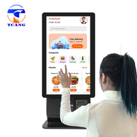 Todo en uno 15,6 21,5 pulgadas pantalla táctil capacitiva Android quiosco escritorio autoservicio quiosco impresora Pos máquina para restaurante