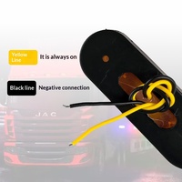 Nouvelles feux de gabarit latéraux LED ovales mini compacts 12V-24V étanches IP68 pour camions, remorques, fourgons et poids lourds - Vente en gros