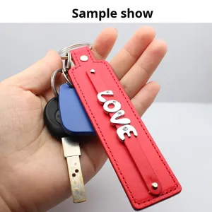 Porte-clés de voiture en alliage et similicuir DIY, petit cadeau, <span class=keywords><strong>pendentif</strong></span> pour <span class=keywords><strong>téléphone</strong></span> - Product Image 3