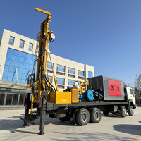 Plateforme de forage de puits d'eau montée sur camion, machine de forage d'eau profonde de 600 m