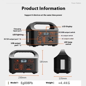 Générateur solaire 150W haute puissance, alimentation mobile extérieure, panneau solaire de camping avec contrôleur MPPT et lampe torche, alimentation portable - Product Image 3