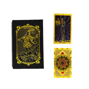 Tarjeta de <span class=keywords><strong>Tarot</strong></span> impermeable de lámina de oro de PVC ecológica al por mayor con manual de usuario hecho papel duradero certificado CE - Product Image 4