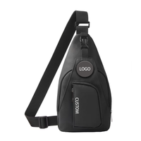 Benutzerdefiniertes Logo Diebstahlsicherer Modischer Crossbody Sling Rucksack Schulter Messenger Reise Wandern Gürteltasche Brusttasche für Männer