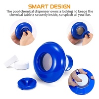Distributeur de chlore flottant de 5 pouces pour piscines, matériau PP pour comprimés de 1,5 pouces, outils et accessoires pour piscines