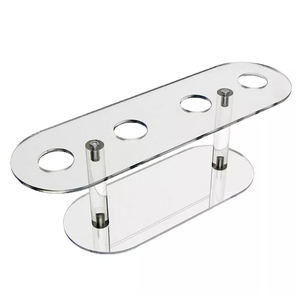 Bandeja de soporte de cono de helado acrílico de 4 agujeros personalizada de fábrica, soporte de exhibición de rollo de Sushi PMMA, estante organizador de superficie pulida - Product Image 5