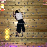 Magic Race Jeu d'escalade intérieur interactif Projection immersive pour enfants Installation de parc d'attractions encourageant le plaisir compétitif
