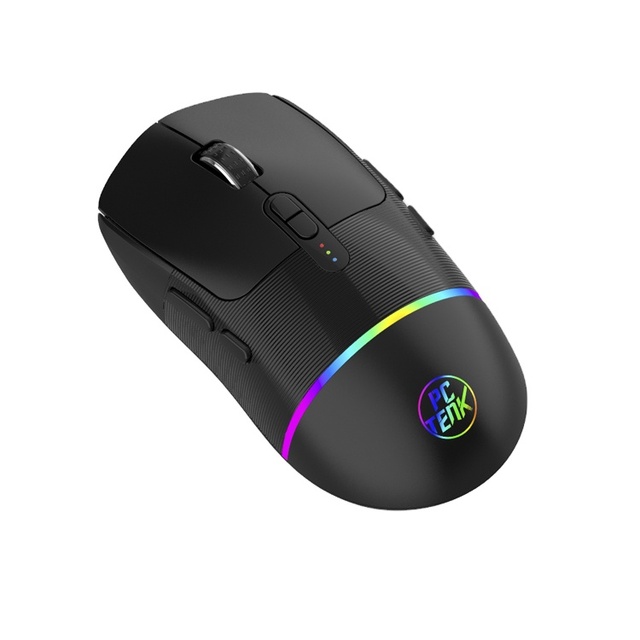 PCTENK XM106B 2.4GHz Wireless Gaming Mouse Pixart 3212 Sensor DPI 10000 Max RGB Ergonomic 10m Range Rechargeable Battery 6