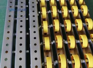 Venta caliente envoltura adhesiva <span class=keywords><strong>riel</strong></span> <span class=keywords><strong>de</strong></span> flujo industrial poliuretano resistente al desgaste y resistente a los arañazos herramienta <span class=keywords><strong>de</strong></span> descarga <span class=keywords><strong>de</strong></span> estante <span class=keywords><strong>de</strong></span> rodillos - Product Image 5