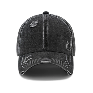 Gorra de béisbol Vintage Unisex al por mayor, gorra ajustable de algodón para papá, gorras deportivas desgastadas teñidas, lavado en blanco - Product Image 3