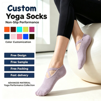 Chaussettes antidérapantes avec logo personnalisé pour femmes, chaussettes d'été en coton tricoté respirant, chaussettes de yoga et de pilates, chaudes et douces avec matériau en nylon