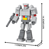 Bloques de Construcción MOOXI MOC1694, 210 Piezas, Robot Deformable, Regalo DIY, Rompecabezas, Juego de Bloques de Construcción de Anime Educativos de Plástico, Juguetes para Niños