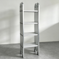 Échelle télescopique pliable en fer pour le camping en plein air et les situations d'urgence