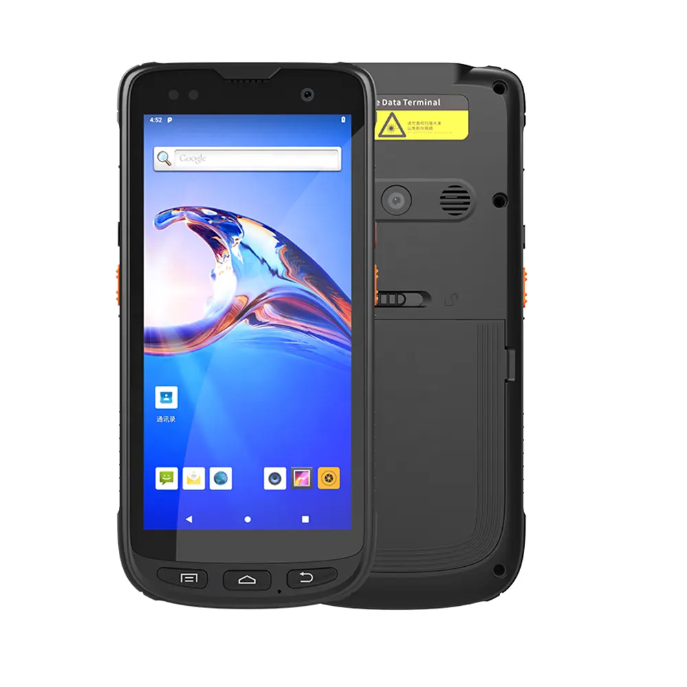 RFID NFC 1D/2D QR 코드 바코드 스캐너가있는 방수 4G 휴대용 안드로이드 PDA 휴대 전화 터미널 WiFi 견고한 디자인