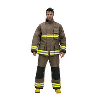 Costume de pompier Standard européen avec DRD Drag Vêtements ignifuges Tissu Nomex Combinaison de feu antistatique