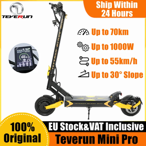 Nouveau <span class=keywords><strong>TEVERUN</strong></span> <span class=keywords><strong>BLADE</strong></span> <span class=keywords><strong>MINI</strong></span> <span class=keywords><strong>PRO</strong></span> Kickscooter 48V 18.2Ah double moteur 500W * 2 Scooter électrique écran TFT 9*3.0 pneu Stock UE - Product Image 2