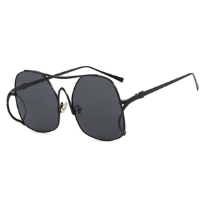 New Fashion <b>Large</b> <b>Frame</b> Unisex UV400 Metal Square Full <b>Frame</b> Adult Sunglasses Model 1028 for Outdoor Use - Product Image 6
