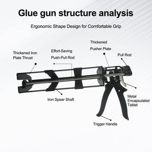 <span class=keywords><strong>Pistola</strong></span> de Sellado de <span class=keywords><strong>Silicona</strong></span> Polimérica de Calidad JAPI, 585 ml, 3:1 |   Directo de Fábrica |   Acción suave para trabajos electrónicos de envasado - Product Image 5