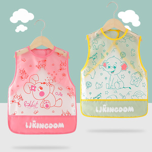 ผ้ากันเปื้อนสำหรับเด็กทารกแรกเกิดใช้ซ้ำได้ลายการ์ตูนผ้ากันเปื้อนกันน้ำไม่มี BPA สำหรับฤดูร้อน - Product Image 3