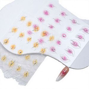 Autocollants 3D 5D en plastique imperméables pour ongles, motif chauve-souris d'Halloween, pour filles - Product Image 1