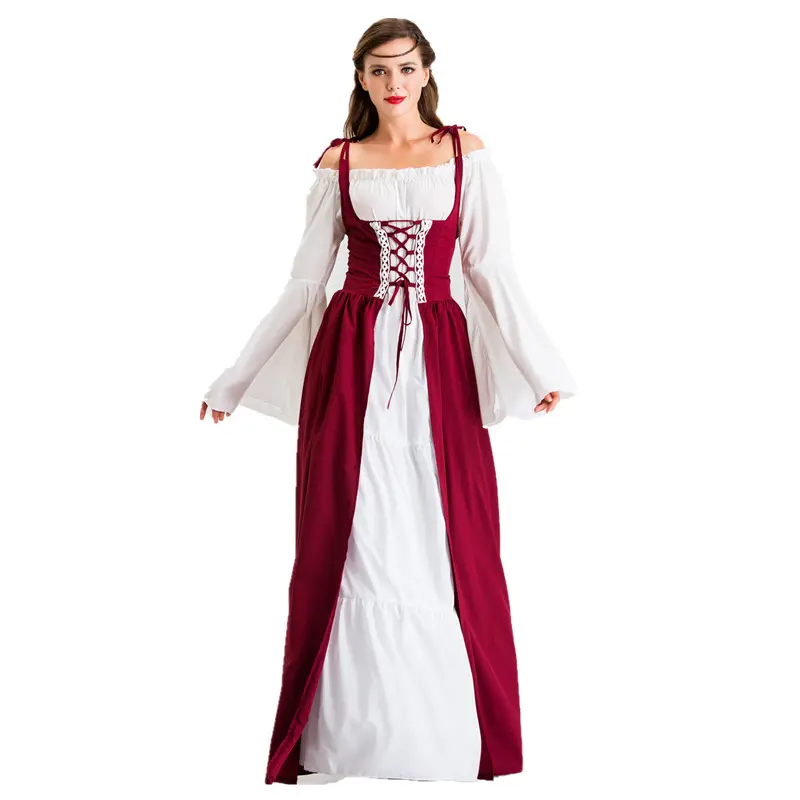 Vrouwen Europese Middeleeuwse Renaissance Cosplay Jurk Drama Play Kleding Vintage Lolita Kostuum Partij Fancy Dress