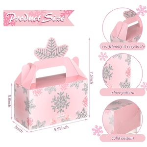 Custom Design Wholesale Exquisite <b>Christmas</b> Gift Packaging <b>Box</b> With Snowflake Pattern - Product Image 2