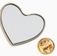 Épinglette carrée dorée personnalisable pour sublimation, broche photo vierge multi-cadres, accessoire souvenir DIY
