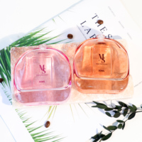 Flacons de parfum ovales en verre de luxe à fond épais de 80 ml avec bouchon de forme irrégulière