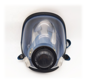 Máscara de Gas de Seguridad Química Azul CGLX Personalizada con Certificación CE EN, Respirador de Silicona Antipolvo de Cara Completa, Máscara de Gas de Cabeza Completa para Humos Químicos - Product Image 3
