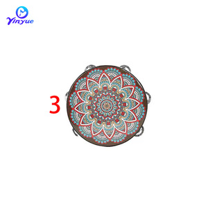 Hand <b>Drum</b> 8 Inches Portable Traditional Ethnic Style Decorative Performance Instrument for Children - Product Image 4