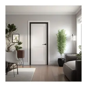 Design moderno prehung shaker pannello interno porta di legno per la camera