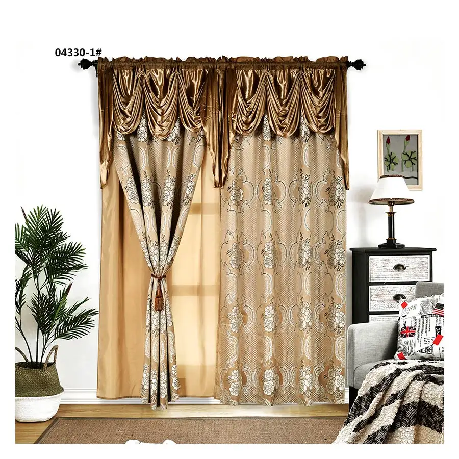 New Product Custom Design Ideas High End French Window Drapes Top Valance For Curtain