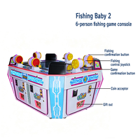Machine de jeu de pêche à 6 joueurs, jeu vidéo d'arcade à monnayeur pour parc d'attractions et centre de jeux