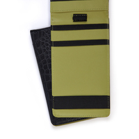 En Stock Noir Vert Accessoires De Golf Texture Crocodile Couverture De Livre Logo Personnalisé En Cuir Pu Golf Scorecard Titulaire