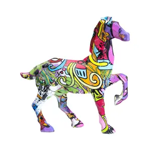 Горячая Распродажа, персонализированная полимерная Статуэтка с водяным принтом, статуэтка лошади из полирезины, декоративная статуэтка для гостиной