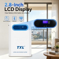 Batterie LiFePO4 T.Y.L Mobile sur pied avec roues, 10 kWh, 200 Ah, BMS, pour système d'énergie solaire, batterie lithium 48 V 200 Ah