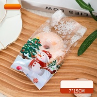 Sacs d'emballage cadeaux de Noël imprimés refermables à fermeture éclair, en PP recyclable, pour chewing-gum, bonbons et biscuits