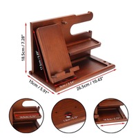 Organisateur de bureau pratique/support de téléphone en bois, plastique et ABS, supports de rangement pour la maison et le bureau, organiseur de bureau