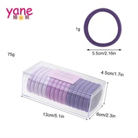 YANE Grosir Karet Rambut Elastis Ramah Lingkungan 15 Pcs/Kotak Karet Berkualitas Tinggi Aksesoris Anak Multi Warna