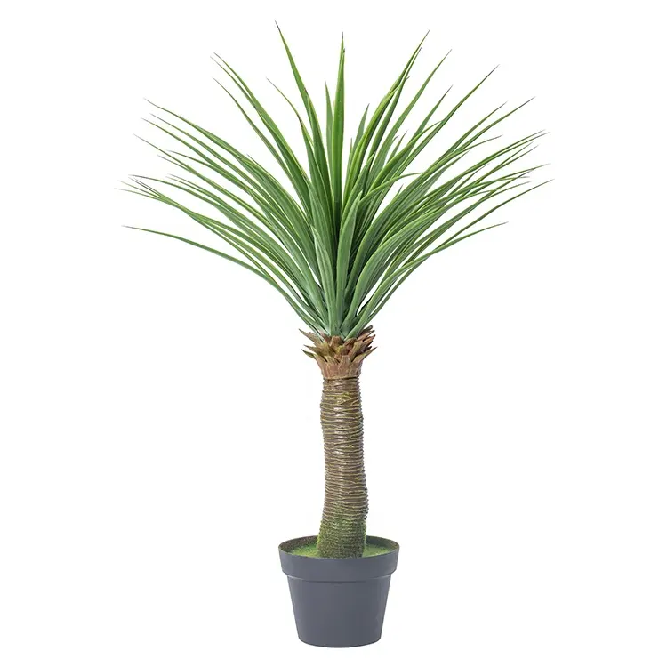 Árvore de plantas falsas em vaso artificial, 90cm, estilo simplesmente, para área interna, yucca, planta dracaena, tronco realista