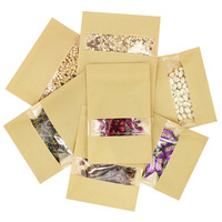 Fabricant de sacs en papier Kraft debout 8x12in 100pcs Emballage brun de qualité alimentaire étanche à l'humidité pour noix riz épices en gros