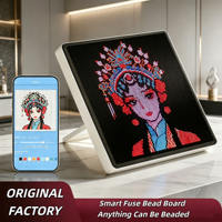 PIXDOU Tablero de Clavijas Inteligente para Manualidades con LED y Fusibles, Alimentación USB, Guía de Patrones por Aplicación, Kit DIY para Proyectos de Arte Creativos