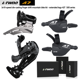 Kit <span class=keywords><strong>de</strong></span> Transmisión para Bicicleta <span class=keywords><strong>de</strong></span> Montaña A7 <span class=keywords><strong>de</strong></span> 30 Velocidades, 3x10 Velocidades, con Palanca <span class=keywords><strong>de</strong></span> Cambios <span class=keywords><strong>de</strong></span> Dedo y Desviadores <span class=keywords><strong>Delantero</strong></span> y Trasero, Serie 500 - Product Image 4