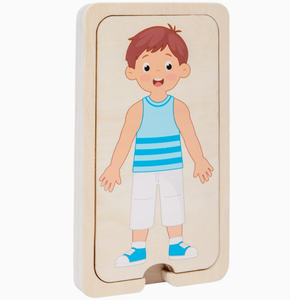 Jeu éducatif écologique en bois Montessori sur la structure du corps humain pour enfants, garçons et filles - Product Image 4