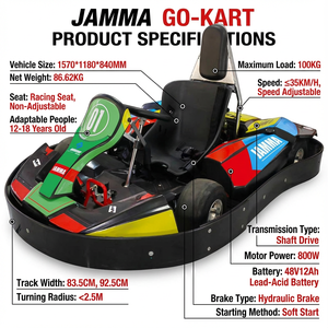 Équipement de jeu électrique, machine d'arcade, volant en acier, <span class=keywords><strong>karting</strong></span>, jeu de course, kart électrique - Product Image 2