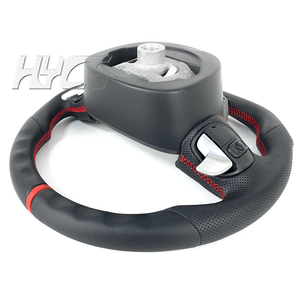 Accessoires d'intérieur de voiture personnalisés Volant en cuir et fibre de carbone avec palettes de changement de vitesse <span class=keywords><strong>pour</strong></span> Jeep Grand Cherokee 2012-2016 SRT - Product Image 6