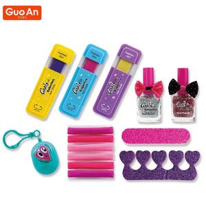 GUOAN TOYS, combinación de maquillaje de plástico ecológico, Kit cosmético de moda para niños y adolescentes, esmalte de uñas de peluquería - Product Image 2